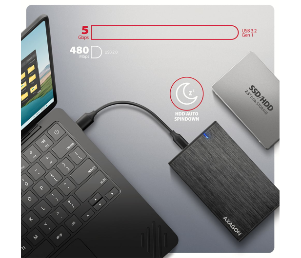 Axagon EE25-XA6C USB-C 5GBPS ALINE BOX 2,5" - 1485442 - zdjęcie 5